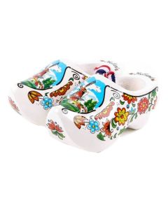 Set houten klompjes 10cm, Wit
