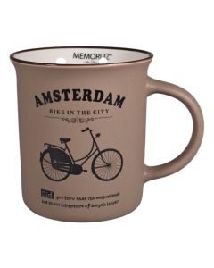 Mok Memoriez - Amsterdamse Fietsen - Mat WoestijnKlei, Groot