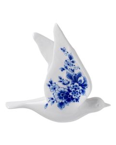 Wandvogel 1 - Keramiek - Delfts blauw - 15 cm