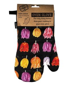 Memoriez Ovenwant - Enkel - Tulpen Zwart