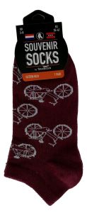 Ladies ankle socks "Bikes Bordeaux" - 35-41