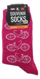 Children's socks "Pink Bicycles", 7-8 years