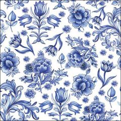 Pakje Servetten "Delfts Blauwe Bloemen" (20 stuks)
