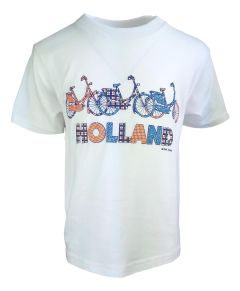Kids T-Shirt Holland Bike Patch White