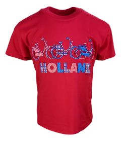Kids T-Shirt Holland Bike Patch Red