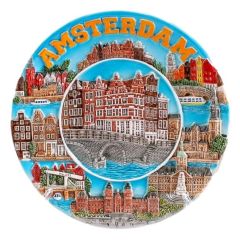 Plate Amsterdam Canal houses, 20 cm (large)