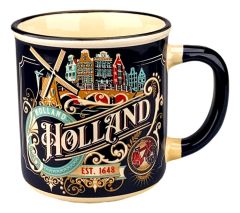 Beker Vintage Ornaments Holland Blauw - Klein