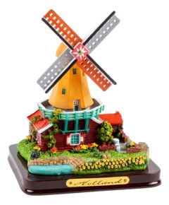 Stellingmolen polystone 9 cm - geel/rood