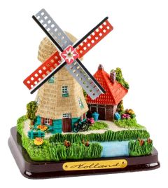 Poldermolen Polystone 9 cm - grijs