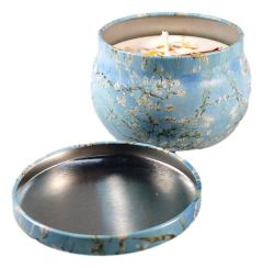 Scented Candle in a Tin - Almond Blossom (Van Gogh) Wild Bluebell
