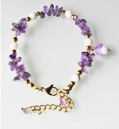 Armband amethist splitkralen