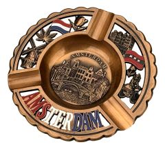 Asbak Rond Amsterdam - Koperkleurig