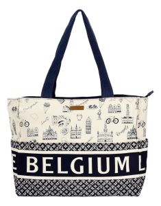 Belgium Shopper – Blue/White