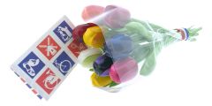 "Zeg het met bloemen" - Klein Tulpen boeket met cadeaukaartje
