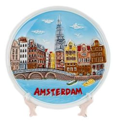 Amsterdam Wall Plate Color - Ceramic - 15 cm (medium)