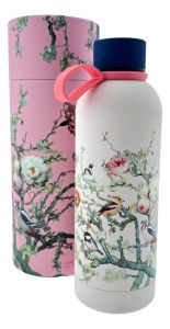Waterfles Bosvogels Roze - Geschenkverpakking