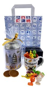 Stroopwafel + Snoep Geschenk "Hollandse Iconen"