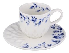 Koffiekop en schotel Blauw Vouw