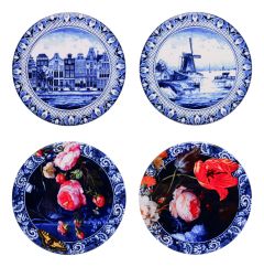Coasters with Dutch Paintings, Set of 4