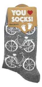 Ladies socks "Bicycles" Gray (35-41)