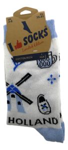 Dames Sokken "Molen Delftsblauw" - 35-41
