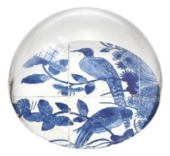 Paperweight Sphere Delft Blue Bird