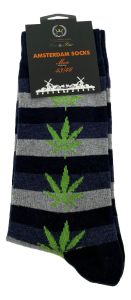 Men's Socks "Amsterdam Cannabis" - Navy