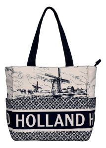 Shoulder Bag - Denim - Dutch Windmills (Small)