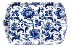 Tray "Delft Blue Florals", 13x21 cm, small