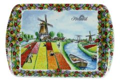 Dienblad "Hollands Tulpenveld", Groot 36 cm 