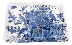 Dienblad "Vogels , Delfts blauw" 