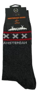 Dark gray socks "Amsterdam XXX"