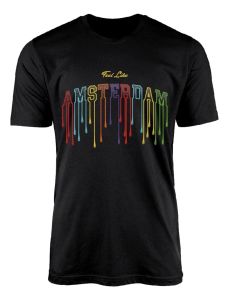 Unisex T-Shirt Feel Like Amsterdam - Zwart