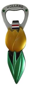 Metalen Flesopener "Gele Tulp"