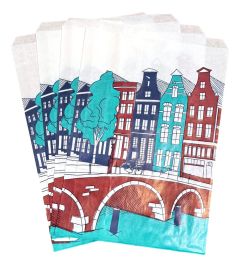 Paper canal house gift bags – medium (4 pieces)