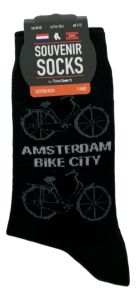 Heren Sokken "Amsterdam Bike City - Zwart" - 40-46