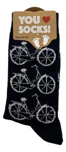 Men socks "Bicycles" Black (40-46)