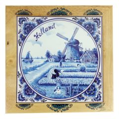 Pannenzetter met tegel delftsblauw, 19 cm