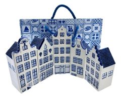 Gift Set Delft Blue Ceramic Houses
