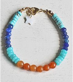 Armband 8mm kralen jade, jaspis en aventurijn