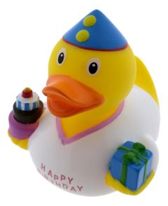 Badeend Verjaardag - Wit 