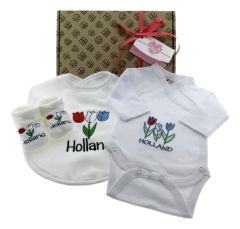 Baby bodysuit gift set "Tulips"