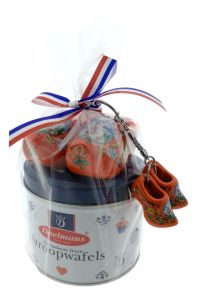 Rainbow Syrupwaffles with Clogs en keyhanger : Orange