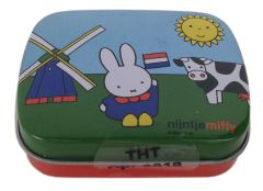 Peppermint tin, Miffy in Field with Windmill and Cow