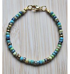 Bracelet 4mm Miyuki Nature seed beads 