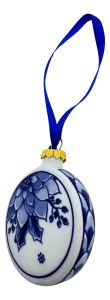 Kerstbal Plat Hulst 6 cm