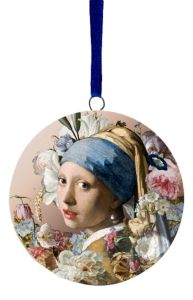 Christmas ornament Girl with a Pearl Earring, 6 cm