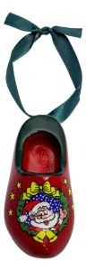 Rood Houten Kerstklompje 8 cm