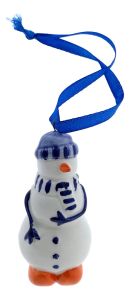 Christmas pendant "Snowman with clogs"