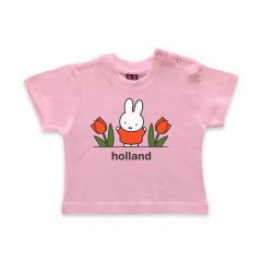 Miffy Baby T-Shirt Pink with Tulips
